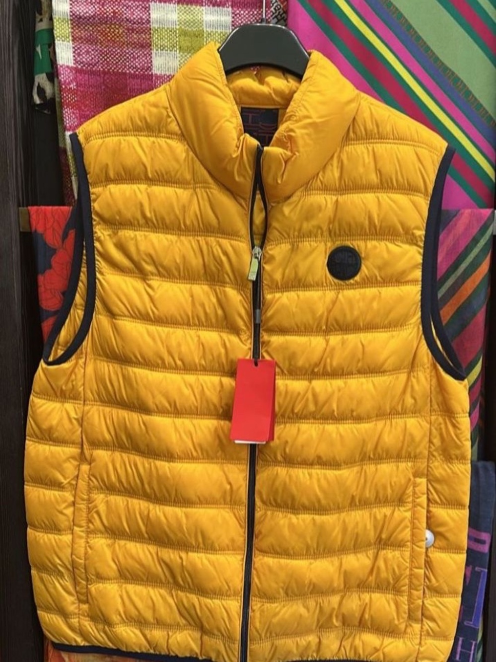 Yellow Quilted Puffer Vest Carolina Herrera Man